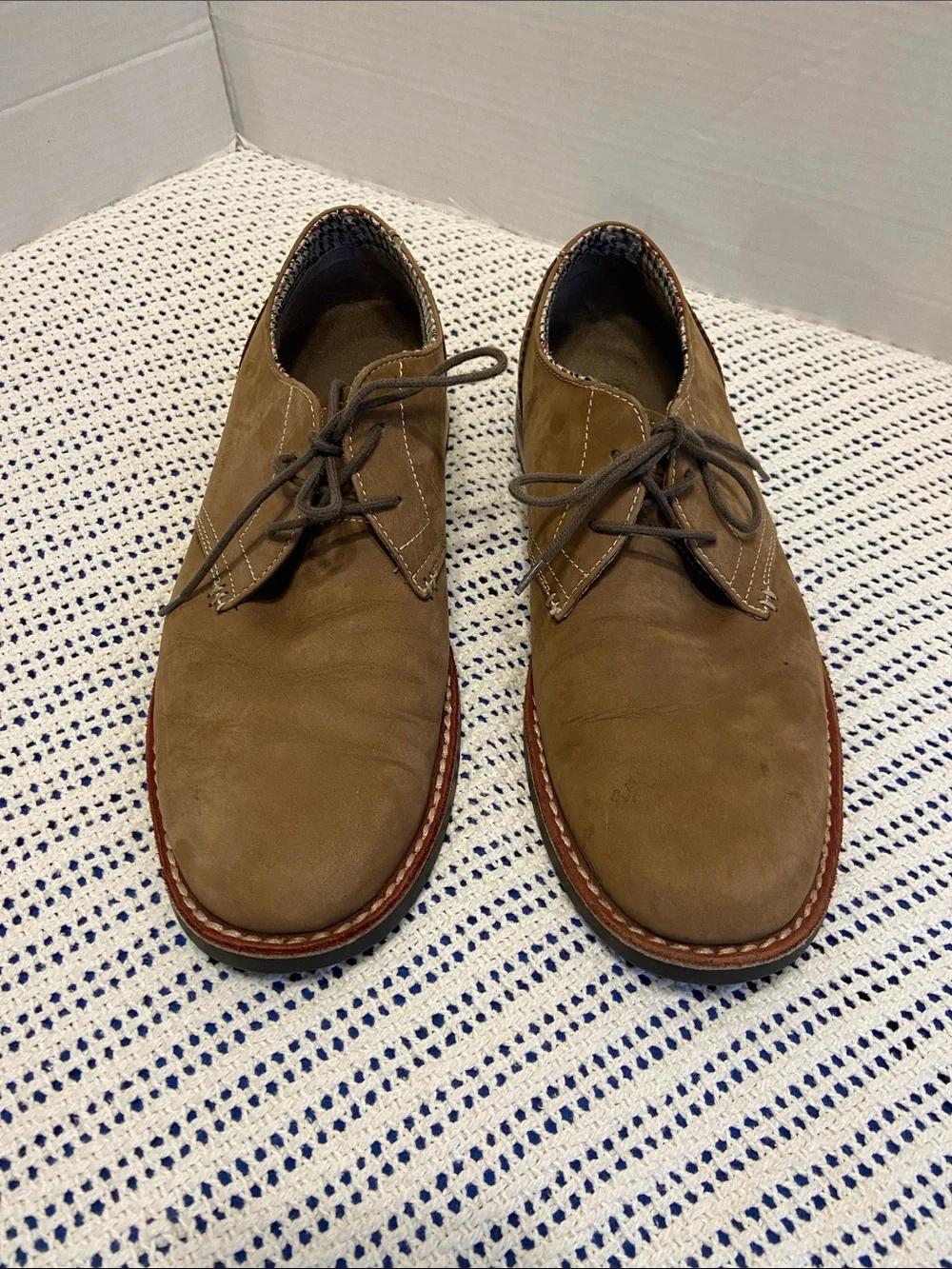 Original Penguin Waylon Oxfords light brown nubuck leather/suede upper 11.5 / 12